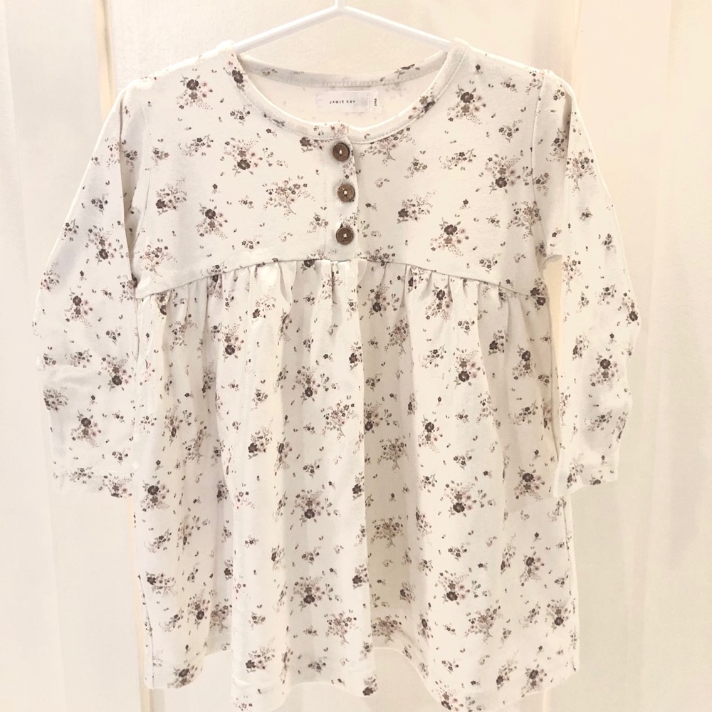 Jamie Kay Organic Cotton Sweet William Floral 2 YR